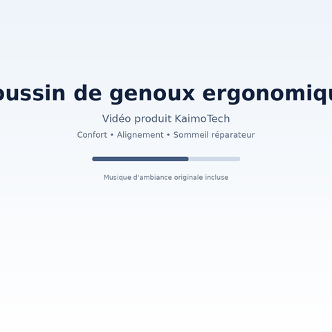 Coussin genou mémoire de forme - démonstration usage et positions