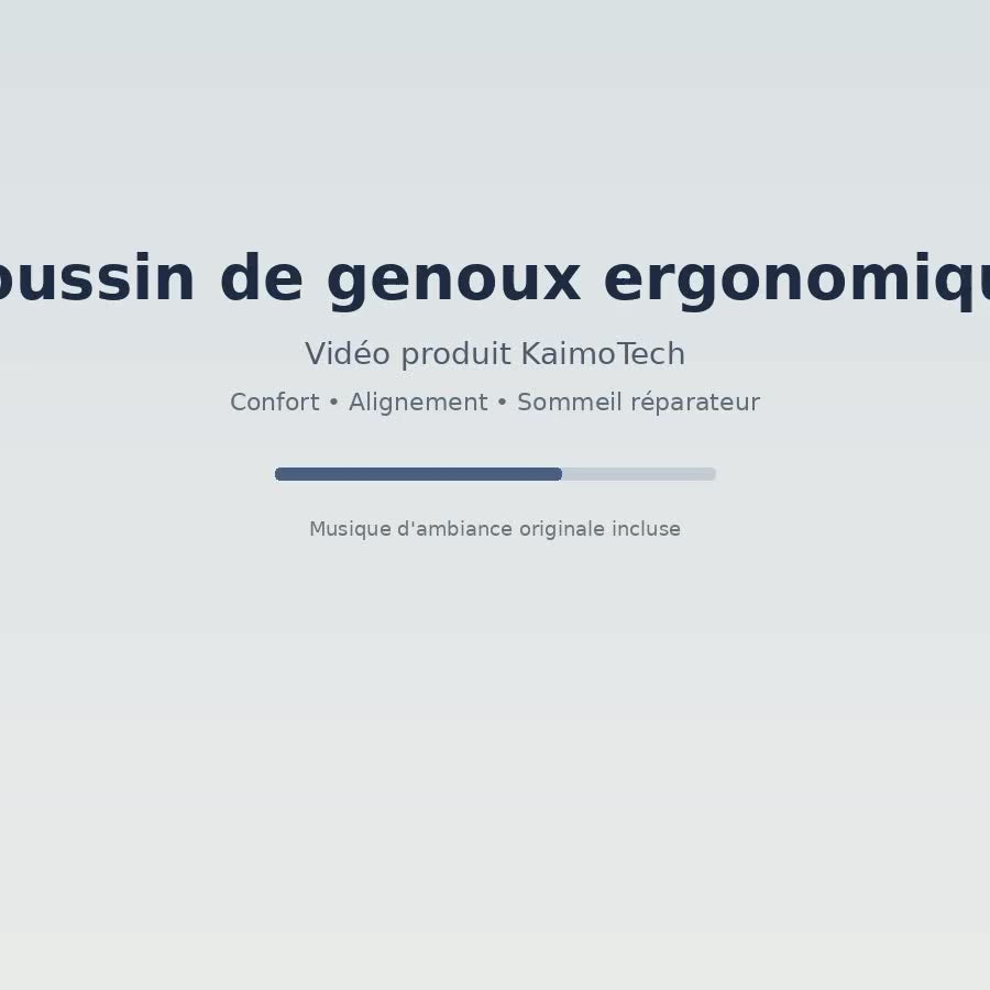 Vidéo de présentation du coussin genou ergonomique KaimoTech